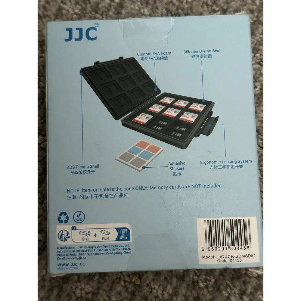 memory Card Case Jjc Stores 18 sd cards or 36 micro sd cards